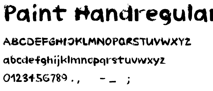 Paint HandRegular font